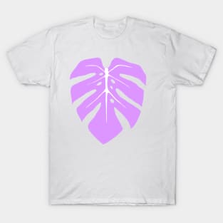 Pastel Purple Monstera Leaf T-Shirt